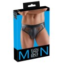 Svenjoyment Wetlook Briefs with Mesh Inserts Black XL