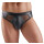 Svenjoyment Wetlook Slip mit Netz-Einsätzen Schwarz 3XL