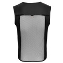 Svenjoyment Netz-Shirt mit Wetlook und Reißverschluss Schwarz M