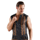 Svenjoyment Mesh Shirt with Wetlook and Zipper Black 2XL