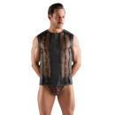 Svenjoyment Mesh Shirt with Wetlook and Zipper Black 2XL