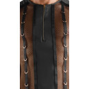 Svenjoyment Mesh Shirt with Wetlook and Zipper Black 3XL