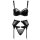 Cottelli Collection Straps-Set mit Bügel-BH 85B/L Schwarz 3-teilig