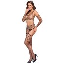Cottelli Collection Fishnet Lingerie Set S-L Black 3-Piece