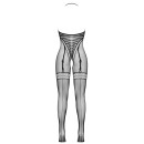 Cottelli Collection Open Bust Fishnet Catsuit Black S-L