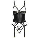 Cottelli Collection Strapscorsage mit String Ouvert 75B/S Schwarz