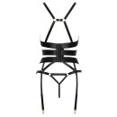 Cottelli Collection Strapscorsage mit String Ouvert 75B/S Schwarz
