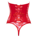 Cottelli Collection Busenfreie Corsage mit String M Rot