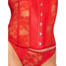 Cottelli Collection Busenfreie Corsage mit String L Rot