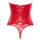 Cottelli Collection Busenfreie Corsage mit String L Rot