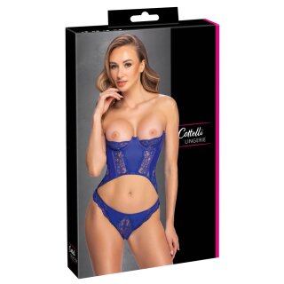 Cottelli Collection Busenfreie Kurz-Corsage mit Riostring L Royalblau