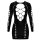 Cottelli Collection Long Sleeve Mini Dress with Cut-Outs Black S-L