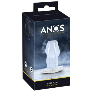 ANOS Anal Plug with Tunnel Transparent 10.2 cm