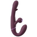 You2Toys Javida Strapless Strap-On Dual Vibrator with Flicking Tongue and Remote Control