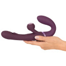 You2Toys Javida Strapless Strap-On Dual Vibrator with Flicking Tongue and Remote Control