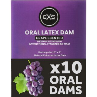 EXS Oral Dams Grape Flavoured 10pcs