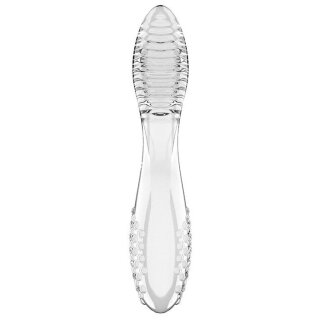 Satisfyer Glas Doppeldildo mit Struktur 20 cm