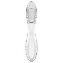 Satisfyer Textured Glass Double Dildo 20 cm