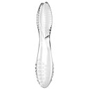 Satisfyer Glas Doppeldildo mit Struktur 20 cm