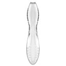 Satisfyer Glas Doppeldildo mit Struktur 20 cm