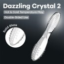 Satisfyer Glas Doppeldildo mit Struktur 20 cm