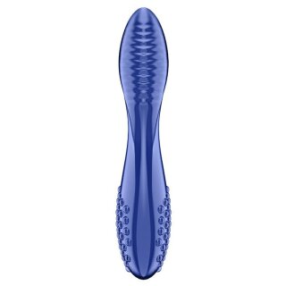 Satisfyer Glas Doppeldildo mit Struktur 20 cm