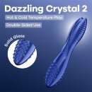 Satisfyer Glas Doppeldildo mit Struktur 20 cm