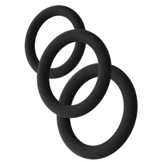 Hidden Desire Set of 3 Stamstart Black Cockrings