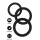 Hidden Desire Set of 3 Stamstart Black Cockrings