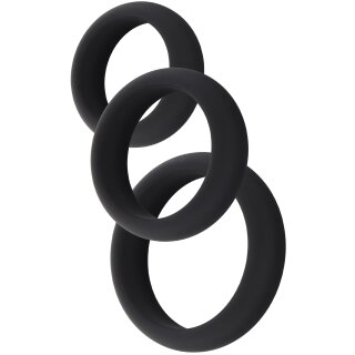 Hidden Desire Set of 3 Black Stamcock Cockrings
