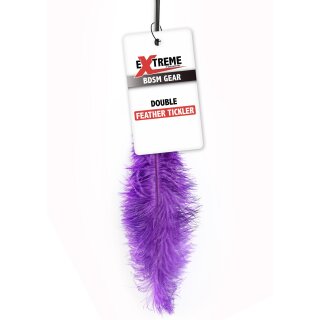 Hidden Desire Double Feather Tickler Purple