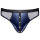 Svenjoyment Wetlook Thong with Mesh Inserts Dark Blue 2XL