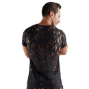 Svenjoyment Shirt in Ausbrenner-Optik Schwarz 2XL