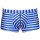 Svenjoyment Streifen-Pants mit Handmanschetten Blau Weiß S
