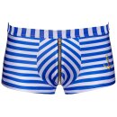 Svenjoyment Streifen-Pants mit Handmanschetten Blau Weiß L