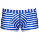 Svenjoyment Streifen-Pants mit Handmanschetten Blau Weiß 3XL