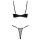 Cottelli Collection Underwired Bra Set with Ouvert Thong L Black