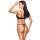 Cottelli Collection Underwired Bra Set with Ouvert Thong XL Black