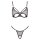 Cottelli Collection Underwired Bra Set with Ouvert Thong XL Black