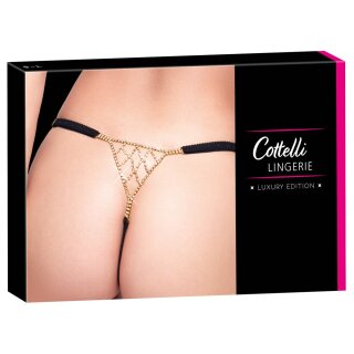 Cottelli Collection Schmuckstring mit Strass S-L Schwarz