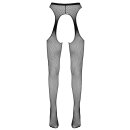 Cottelli Collection Netz Straps-Strumpfhose Ouvert Schwarz S/M