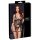 Cottelli Collection Suspender Chemise Set with Wrist Cuffs S Black