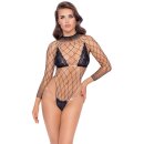 Cottelli Collection Langarm Netz Riobody S-L Schwarz