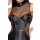 Cottelli Collection Mattlook Kleid mit Netz-Einsätzen Schwarz S