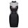 Cottelli Collection Mattlook Kleid mit Netz-Einsätzen Schwarz L