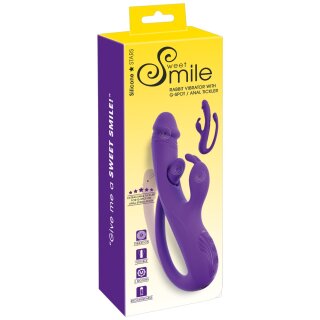 Sweet Smile Rabbit Vibrator mit G-Zonen- und Anal-Tickler