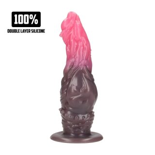 Shots Ouch Hellspawn Silicone Dildo Red/Black 20 cm