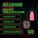 Shots Ouch Hellspawn Silicone Dildo Red/Black 20 cm