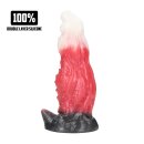 Shots Ouch Space Night Fiend Dildo Silikon Rot/Weiß 18 cm