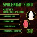 Shots Ouch Space Night Fiend Dildo Silikon Rot/Weiß 18 cm